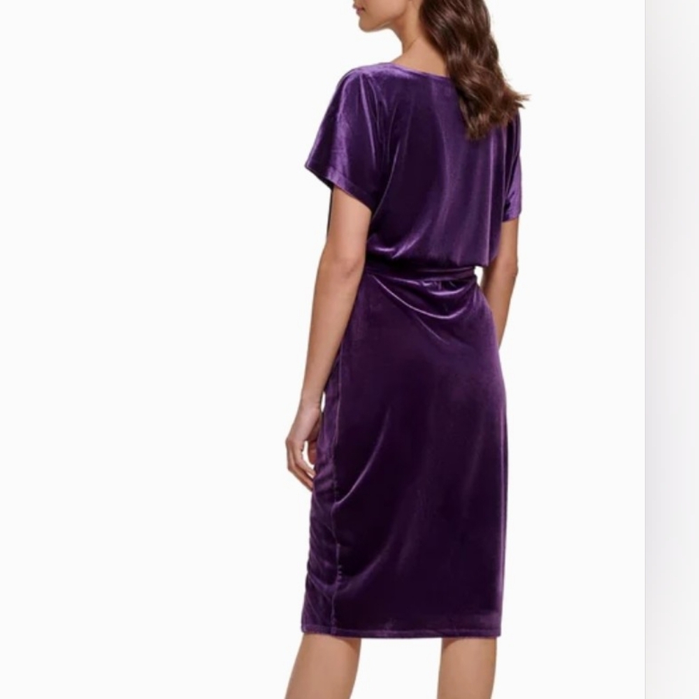 Kensie Blouson Velvet Dress - Picture 2 of 8